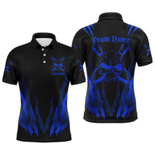 Load image into Gallery viewer, Custom Bowling Shirts For Men And Women, Skull Bowling Team Shirts Bowling Pin | Blue IPHW4482