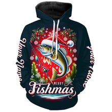 Load image into Gallery viewer, Personalized Walleye Christmas Fishing Shirts For Fisherman Fishing Gifts IPHW5558