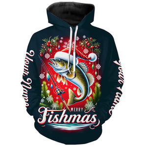 Personalized Walleye Christmas Fishing Shirts For Fisherman Fishing Gifts IPHW5558
