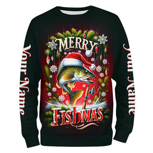 Personalized Walleye Christmas Fishing Shirts For Fisherman Fishing Gifts IPHW5560
