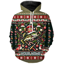 Load image into Gallery viewer, Bass Fishing Ugly Sweater Pattern Christmas Custom Fishing Shirts Personalized Fishing Gifts IPHW5563