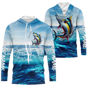 Tuna Fishing Custom Performance Long Sleeve Performance Shirts, Tuna Saltwater Fishing Jerseys IPHW6113