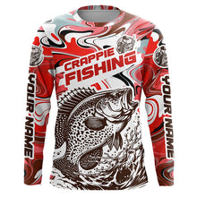 Load image into Gallery viewer, Custom Multi-Color Crappie Long Sleeve Fishing Shirts, Crappie Jerseys For Fishing Team IPHW5921