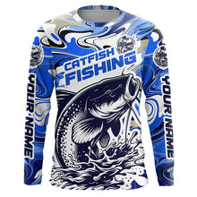 Load image into Gallery viewer, Custom Multi-Color Catfish Long Sleeve Fishing Shirts, Catfish Jerseys For Fishing Team IPHW5922