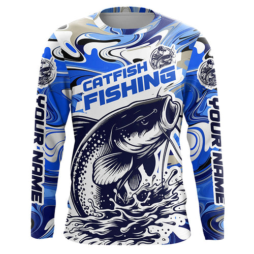 Custom Multi-Color Catfish Long Sleeve Fishing Shirts, Catfish Jerseys For Fishing Team IPHW5922