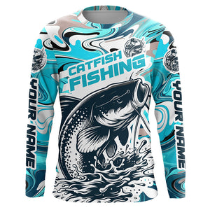 Custom Multi-Color Catfish Long Sleeve Fishing Shirts, Catfish Jerseys For Fishing Team IPHW5922