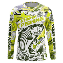 Load image into Gallery viewer, Custom Striped Bass Long Sleeve Fishing Shirts, Multi-Color Striper Fishing Jerseys IPHW5923