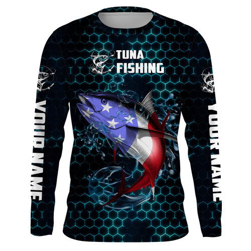 Yellowfin Tuna Fish skin Custom Long sleeve performance Fishing