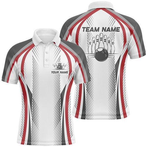 Personalized Red Bowling Shirts Bowling Team Jersey Bowling League Outfits For Men And Women IPHW5475
