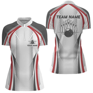 Personalized Red Bowling Shirts Bowling Team Jersey Bowling League Outfits For Women IPHW5475