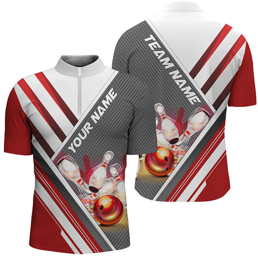 Custom Red Bowling Shirts For Men And Women Red Bowling Team Jerseys Bowlers Outfits IPHW5494