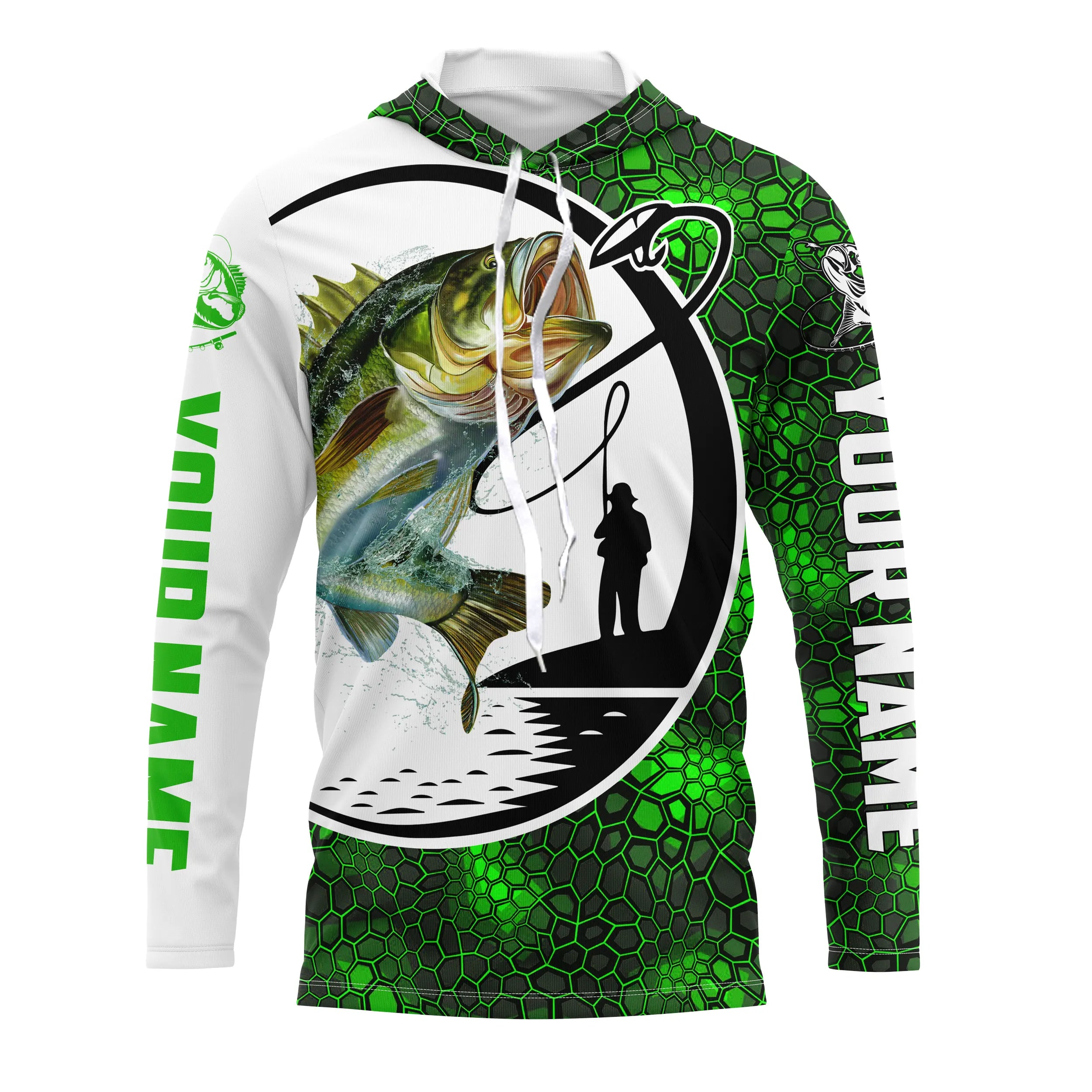 Personalized Bass Fishing jerseys, Bass Fishing Long Sleeve Fishing  tournament shirts, red camo IPHW3169 - Long sl…