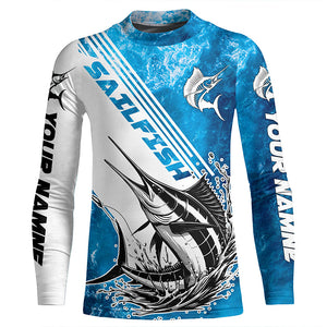Personalized Sailfish Fishing Saltwater Long Sleeve Fishing Shirts, Sailfish Fishing Jerseys  IPHW5636