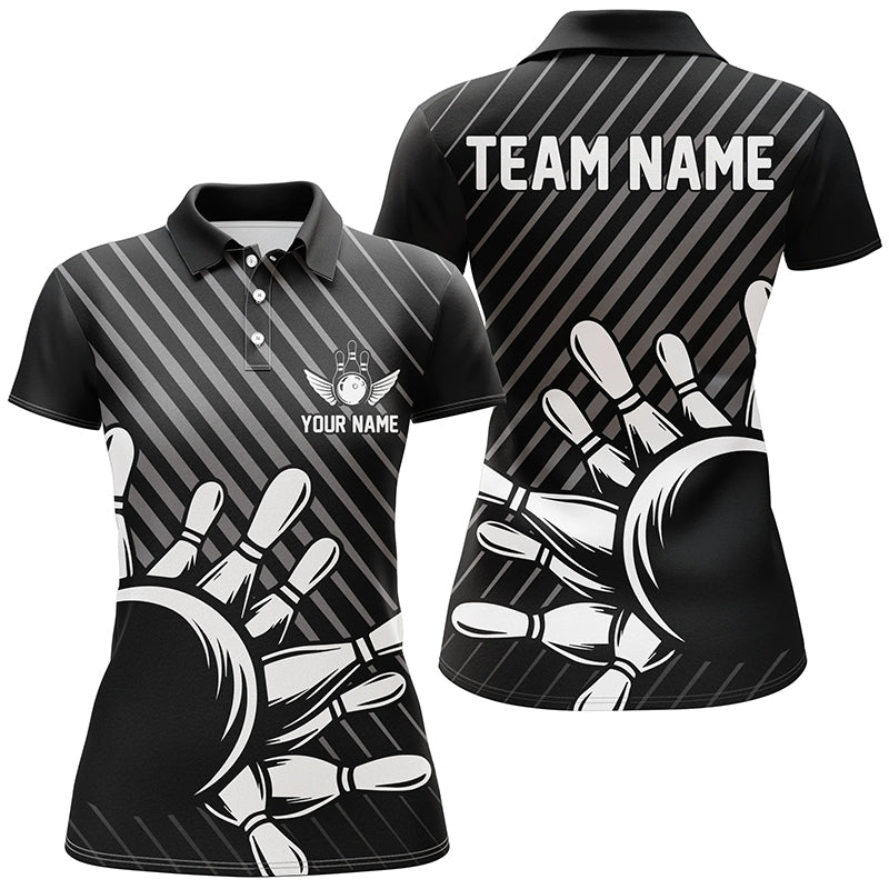 Personalized Bowling Jersey With Name And Team Name Bowling Polo Shirt For Women IPHW5338