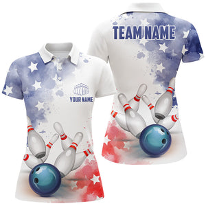 Personalized 3D Women'S Bowling Team Jersey Bowling Shirt American Bowling Polo Shirt IPHW5340