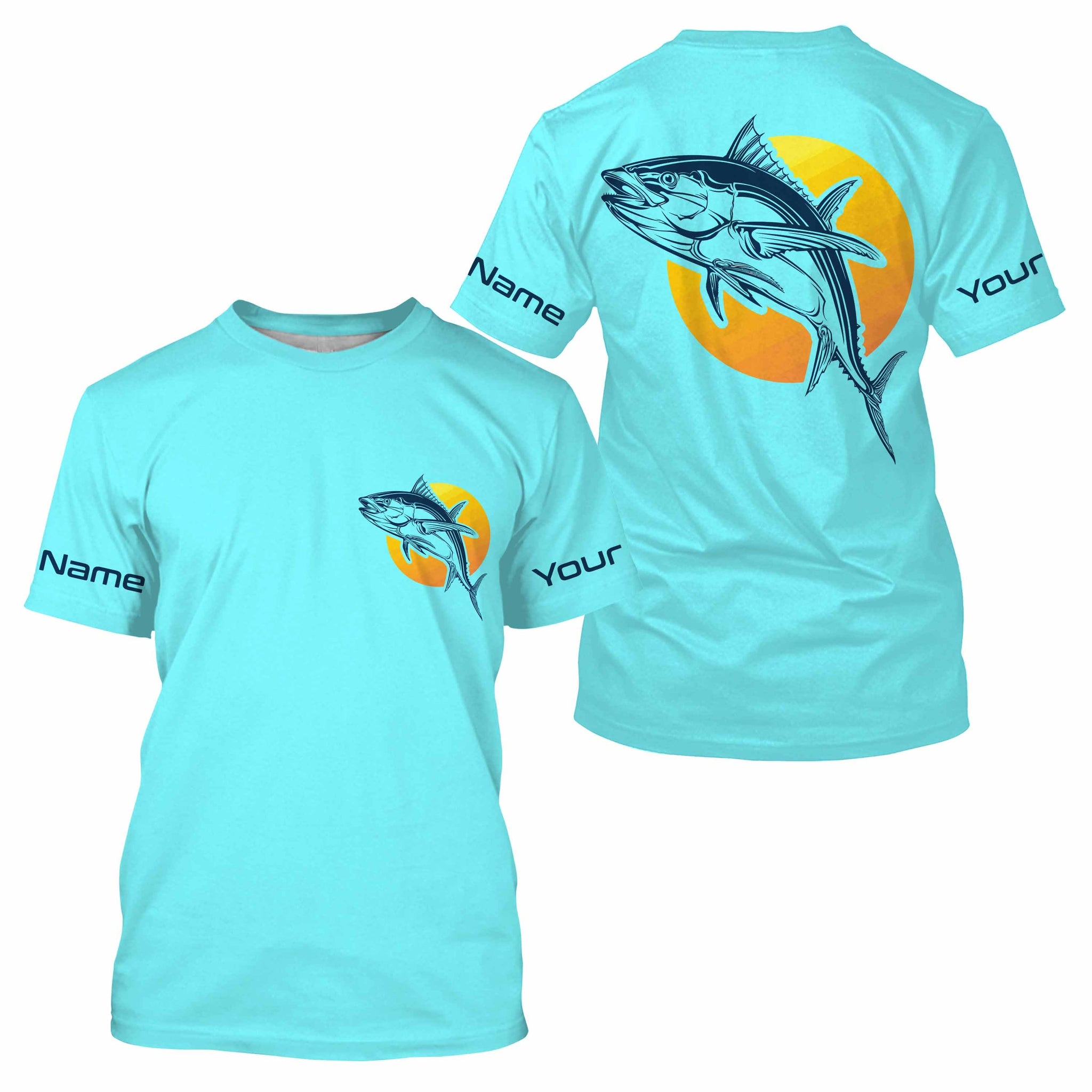 Custom Tuna Long sleeve performance Fishing Shirts for men, Tuna
