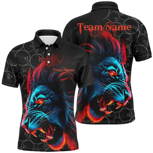 Colorful Lion Bowling Team Jerseys Custom Men Bowling League Polo Shirts Bowlers Outfits Apparel IPHW5357