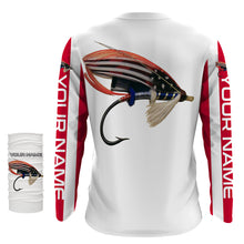 Load image into Gallery viewer, American Flag Fishing lure Patriotic Custom Fly Fishing Shirts | personalized Fishing gifts IPHW1296