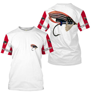 American Flag Fishing lure Patriotic Custom Fly Fishing Shirts | personalized Fishing gifts IPHW1296