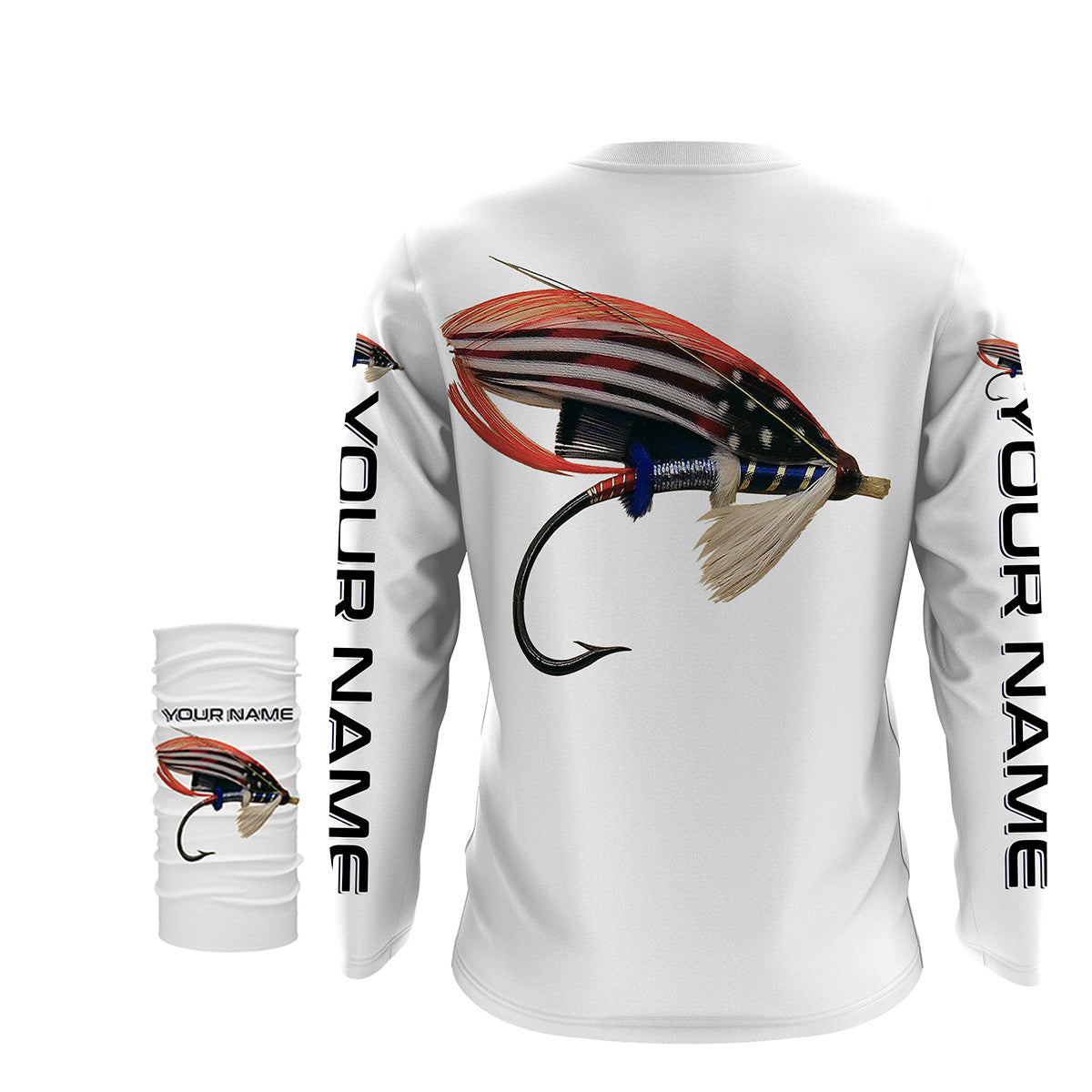 American Flag Fishing lure Custom Patriotic Fly Fishing Shirts Fishing gifts apparel - IPHW1297