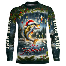 Load image into Gallery viewer, Custom Walleye Christmas Fishing Shirts Full Printing Shirts Fishing Gifts For Men, Women And Kids IPHW5557