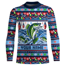 Load image into Gallery viewer, Bass Fishing Ugly Sweater Pattern Christmas Custom Fishing Shirts Personalized Fishing Gifts IPHW5561
