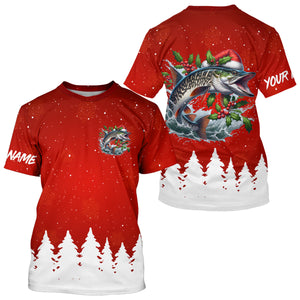 Musky Fishing Custom Christmas Fishing Shirts, Xmas Fishing Gifts For Men, Women And Kids IPHW5573