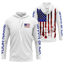 Load image into Gallery viewer, Personalized American Flag Uv Protection Fishing Shirt Fishing Jersey For Fisherman IPHW5044