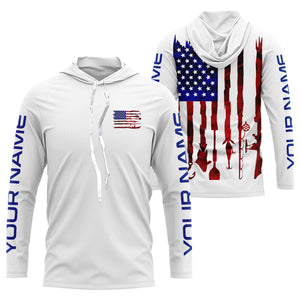 Personalized American Flag Uv Protection Fishing Shirt Fishing Jersey For Fisherman IPHW5044