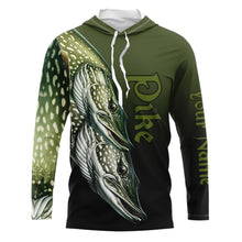 Load image into Gallery viewer, Pike Fishing Custom Long Sleeve Performance Fishing Shirts, Pike Fishing Jerseys  IPHW5606