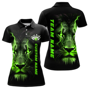 Green Lion Custom Ladies Bowling Polo Shirts Bowling League Shirts Women Bowling Jerseys IPHW5358