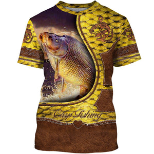 Carp Fishing Scale Customize name 3D All over print shirts - personalized fishing gift for Adult and Kid - NQS425