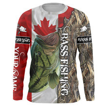 Load image into Gallery viewer, Bass Fishing Canada Flag Custom name All over print shirts - personalized fishing gift for men - NQS541