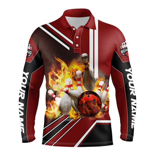 personalized bowling shirt for men – custom name design side view