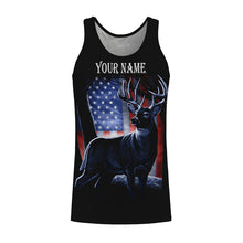 Load image into Gallery viewer, Deer Hunting American Flag patriotic Customize Name 3D All Over Printed Shirts NQS698