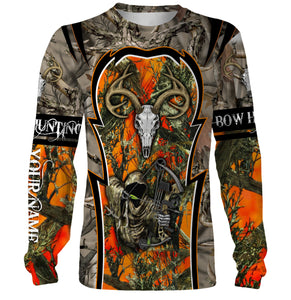 Deer Hunting orange camo Custom Name 3D All over print shirts Plus Size NQS819