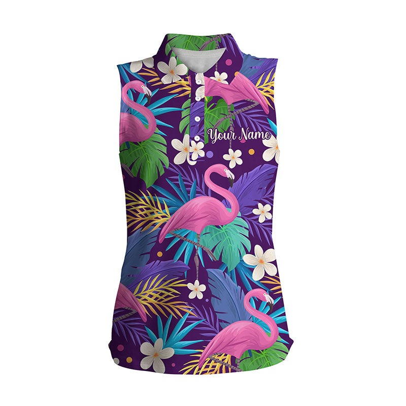 ファッション Womens Hawaiian Sleeveless Golf Shirt Ruffle Sleeve Printed Polo Shirts Gol aloha_sleeveless_ladies_golf_p