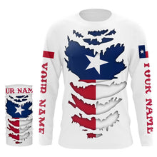 Load image into Gallery viewer, Custom Texas Flag Shirts, Texas state flag Patriot Long Sleeve Performance Shirts UV Protection Upf 30+ NQS2494