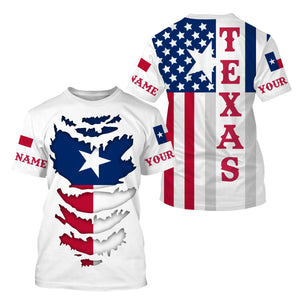 Custom Texas Flag Shirts, Texas state flag Patriot Long Sleeve Performance Shirts UV Protection Upf 30+ NQS2494