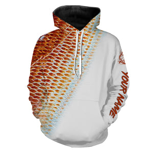 Redfish Puppy Drum Fishing Scale Customize Name 3D All Over Printed Shirts Personalized Fishing Gift NQS216