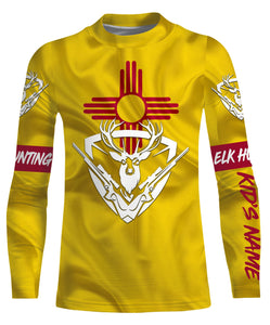 New Mexico NM Elk Hunting Customize Name 3D All Over Printed Shirts For Adult And Kid Personalized Hunting Gift NQS591