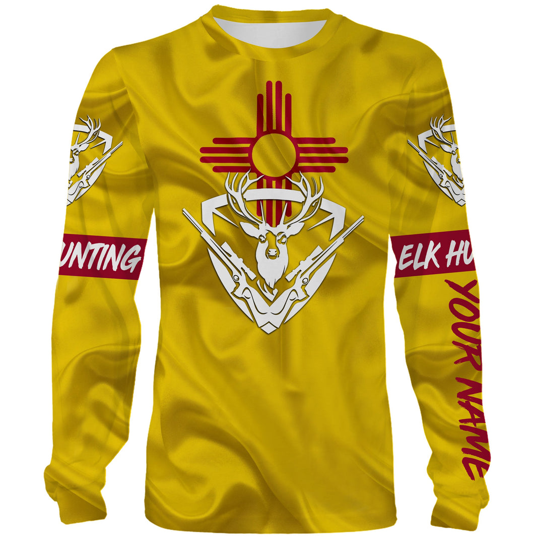 New Mexico NM Elk Hunting Customize Name 3D All Over Printed Shirts For Adult And Kid Personalized Hunting Gift NQS591