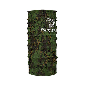 Bass fishing green camouflage Custom fishing Shirts jersey - Custom camo fishing apparel NQS4933