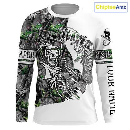 Fish reaper fishing camouflage UV long sleeve shirts Custom fishing apparel NQS2519