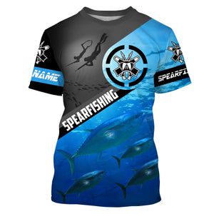 Tuna blue water spearfishing Custom Name UV protection UPF 30+ fishing jersey, custom fishing apparel NQS3070