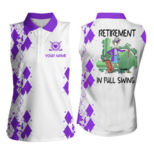 Load image into Gallery viewer, Womens sleeveless polo shirt custom retirement in full swing, Mother&#39;s day gifts for mom| Multicolor NQS5295