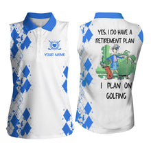 Load image into Gallery viewer, Womens sleeveless polo shirt custom I do have retirement plan on golfing, Mother day gift | Multicolor NQS5296