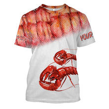 Load image into Gallery viewer, Lobster fishing customize name all over print shirts personalized gift NQS227