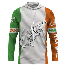 Load image into Gallery viewer, Customized Ireland long sleeve fishing shirts Ireland Flag Fish hook skull performance shirts NQS3326