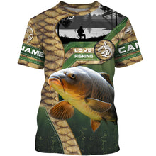 Load image into Gallery viewer, Carp Fishing Custom name All over print shirts - personalized fishing gift for men, women and kid - NQS487